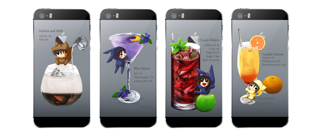 Tetra Style Cocktails カクテルiPhone5/5s/SEケース（透明）