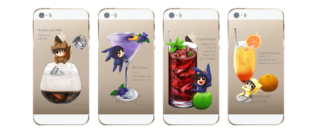 Tetra Style Cocktails カクテルiPhone5/5s/SEケース（透明）